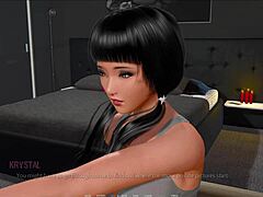 ripples in the game with cute teen character.