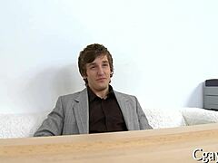 Sexy gay men casually having passionate sex