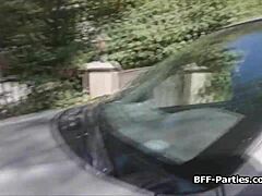 Hey girls, ready for a wet foursome car wash?