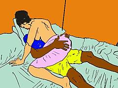 Horny African Nailcutter Goes Wild in Anime Fetish.