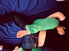 young couple having sex top view