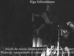 Married Woman Flashes on Street While Cuckold Voyeur Films