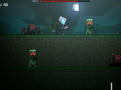 Hornycraft Parody Hentai Blowbang Double Creampie Alex!