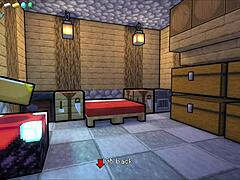 Hornycraft Parody Hentai Blowbang Double Creampie Alex!