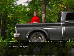 dusklight manor - jhon, audrey, and lizzie in 3d hentai fucking fun by the river