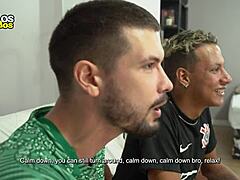 Lost the Game but Won His Friend's Tight Brazilian Ass