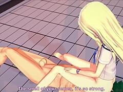 Fucking petite blonde at the pool in Koikatsu! 😍