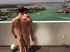 johnny and robbie rivers barebacking in the penthouse pool