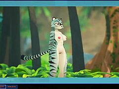 Futa girls tease and spank on sandy beach in hentai