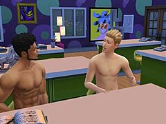 owen watches his crush jake get fucked by professor in sims 4 wicked whims, big cocks everywhere!