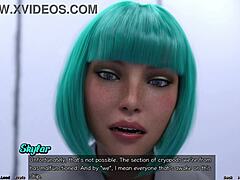 Stranded in space, a cartoon porn adventure with a curvaceous heroine