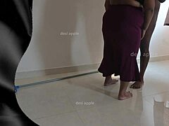 tamil maid sreelatha gives blowjob to owner while wife is away