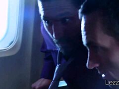 Lezzie BFF - AIRPLANE ORGY Packed with Pornstar Action