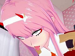 Zero Two and Darling share intimate moments in Franxx.