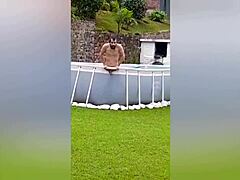 Neighbor Records Me Naked Outdoors, So I Bring Her Inside and Fuck Her Pussy Full of Cum