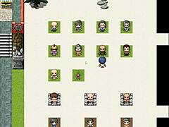 Tanned Natsuki in hentai game breeds with all men for pregnant end