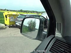 Dirty whore gets smashed hard in take-van