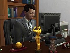 Boss shows porn to everyone in the office parody