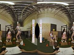 naughty america showcases aiden ashley and friends surprising trainer