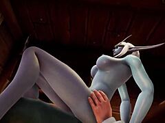 Elf Teasingly Fucks Night Elf Blindfolded in Kitchen Warcraft Porn Parody with Deepthroat and Anal