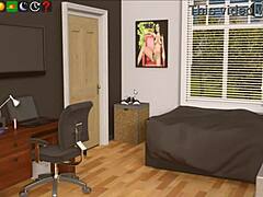 my stepsister gave me a good handjob in filf cap 11, her big tits bouncing.