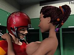 naughty teen rides quarterback's cock!