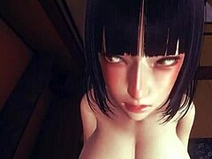 Hinata Hyuga uses her sensual body in pov. She gets fucked intensely.