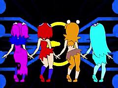 Pacman ghost girls dance in 3 phases, so horny! 😈