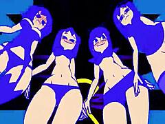 Pacman ghost girls dance in 3 phases, so horny! 😈