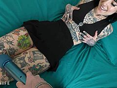 Sneaky sensual sex with step sister's goth BFF Awlivv in college dorm.