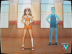 Eri-chan's intense home workout featuring deepthroat, big tits, and monster cock action by Derpixon