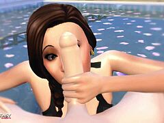 jade rosa enjoys passionpool in sims 4 with cum scenes