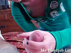 Sadie says, 'Jerk off for me, slave.'