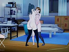 i’m obsessed with nobara and maki in hot anime lesbian action