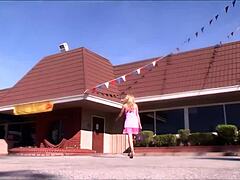 A Blonde Enters Bdsm Mansion For Glory Hole Blowjobs