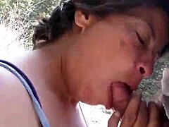 Latina petite huge cock cum swallow river