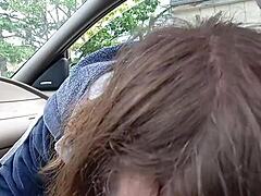 Morning Blowjob to My Buddy in the Car Before Work