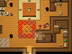 Redhead milf blocks with giant tits in harem