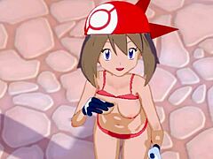 May Haruka Congratulates You For Being A Good Trainer In This Intriguing Anime Scene