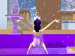 POV Cartoon Fox Girl Dances Seductively on Your Lap in Sakura School Simulator