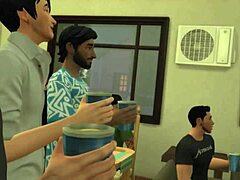 Wild Pornstars Heat Up College Party in Sims 4