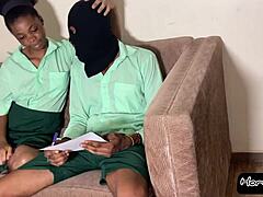 horny students fuck intensely in missionary after class, squirting