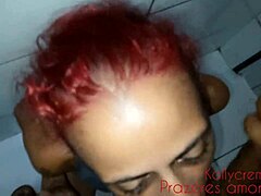 i cum on my sister-in-law's face whiel she cleans the bathroom