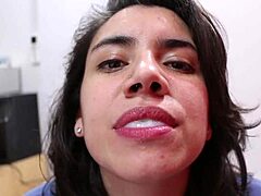 Sleepy old amateur cums hard and swallows in pajamas