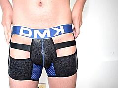 colombian guy in boxers, hot gay solo action!