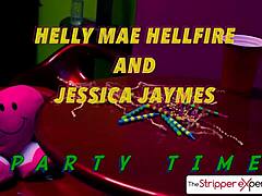 jessica jaymes shows off big boobs and booty stripping