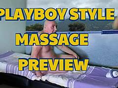 Playboy Style Massage Preview with Agarabas and Olpr on Shaved Big Cock