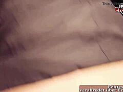 Wow, German blonde slut picked up for public parkhaus sex!