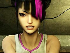 Juri's Street Fight Duty in 3D Cartoon Hentai