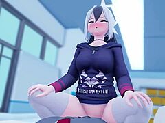 Demon fucks teacher in anime style